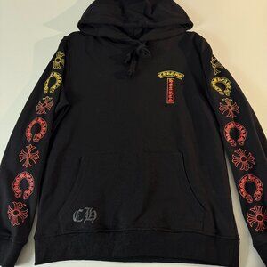 Chrome Hearts Hoodie Men's Size Large Black/Multicolored Horse shoe Sweater NEW